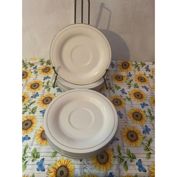 Set of 10 Lennox Chinastone "For the Grey Patterns" Tea Saucer - Picture 3 of 6